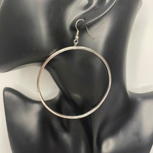 Vintage metal hoop earrings